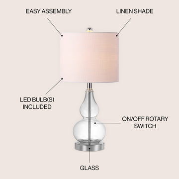 Anya 20.5" Mini Glass LED Table Lamp